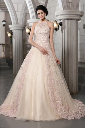 Robe de mariée longue ligne a de princesse avec perle de tour de ceinture empire - Photo 1