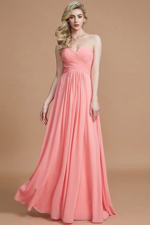 Robe demoiselle d'honneur naturel a-ligne jusqu'au sol de princesse en chiffon - Photo 33