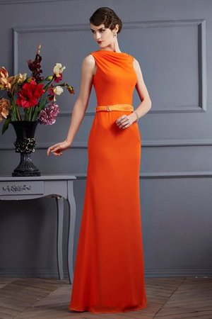 Normale Taille Reißverschluss Chiffon Bodenlanges Abendkleid mit Schleife - Bild 1