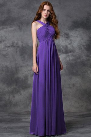 Robe demoiselle d'honneur longue avec zip ruché avec sans manches avec chiffon - Photo 24