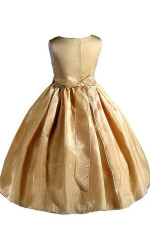 Robe de cortège enfant plissé naturel avec nœud à boucles en organza avec zip - Photo 3