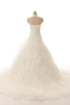 Abito da Sposa con Criss-cross radiosa con Perline Naturale A-Line Senza Maniche - Foto 3