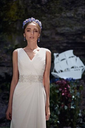 Robe de mariée décontracté moderne elégant avec zip avec perle - Photo 2