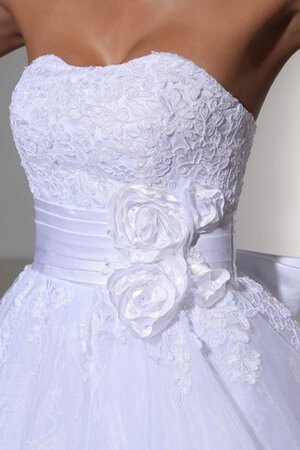 Robe de mariée elégant fermeutre eclair de col en cœur ceinture en étoffe de traîne courte - Photo 3