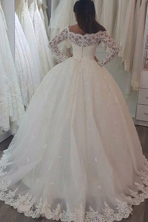 Abito da sposa alta qualità convenzionale a terra con maniche lunghe lunghi puffy - Foto 2