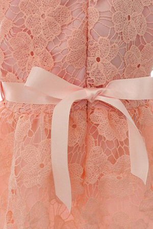 Robe de cortège enfant naturel avec perle ligne a avec nœud avec fleurs - Photo 5