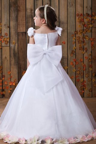 Robe de cortège enfant plissage avec fleurs appliques ligne a - Photo 2