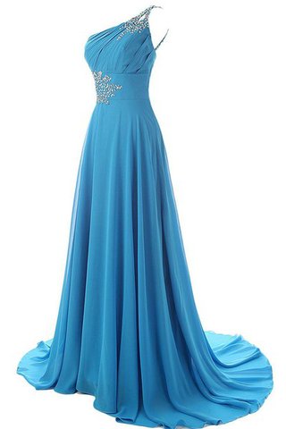 Chiffon A-Line plissiertes Brautmutterkleid mit Empire Taille mit Rücken Schnürung - Bild 2