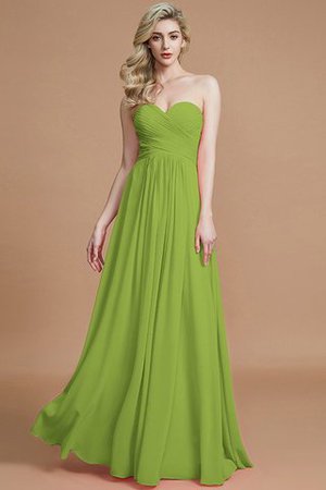 Robe demoiselle d'honneur naturel a-ligne jusqu'au sol de princesse en chiffon - Photo 19