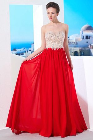 Sweep train Trägerlos Prinzessin Chiffon Ballkleid mit Reißverschluss - Bild 1