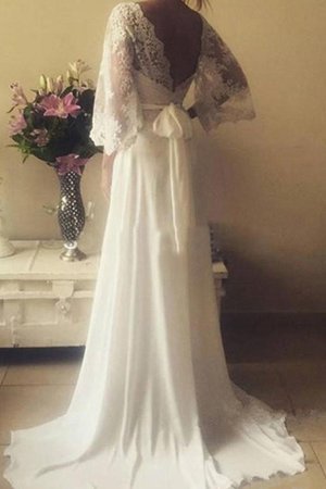 Robe de mariée avec broderie a salle intérieure spécial jusqu'au sol charmeuse - Photo 2