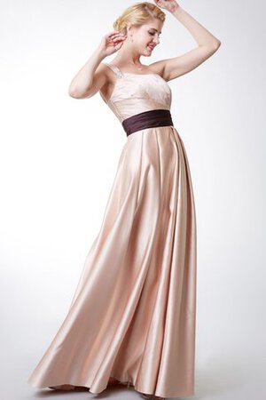 Robe demoiselle d'honneur à la mode plissage en satin avec perle d'épaule asymétrique - Photo 2