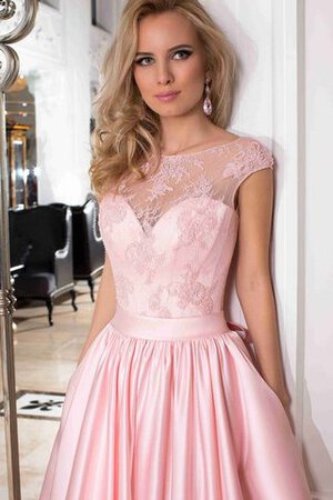 Robe de bal romantique col u profond avec ruban avec lacets avec manche courte - Photo 3