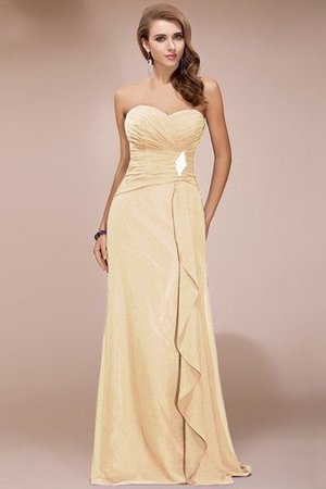 Robe demoiselle d'honneur longue avec perle en chiffon collant de lotus - Photo 5