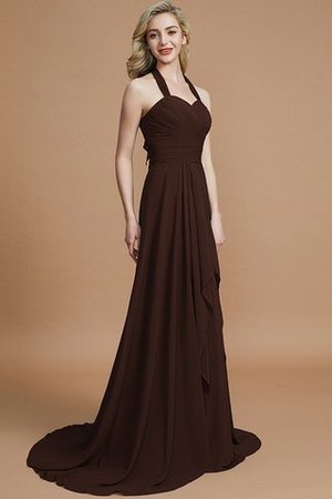 Robe demoiselle d'honneur naturel de dos nu de princesse en chiffon a-ligne - Photo 12