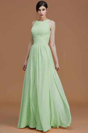 Robe demoiselle d'honneur avec zip a-ligne de princesse en chiffon manche nulle - Photo 32