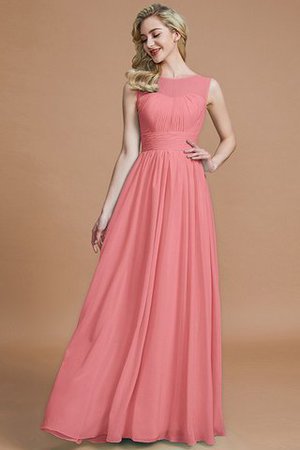 Robe demoiselle d'honneur naturel avec sans manches ligne a en chiffon de princesse - Photo 33