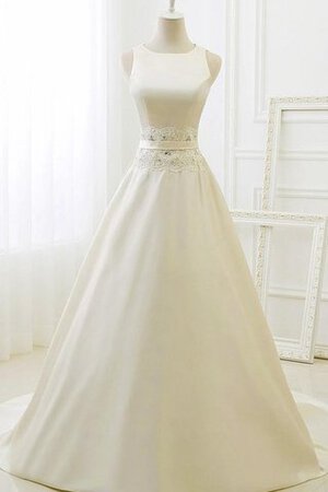 Robe de mariée en organza en tissu pailleté en satin en tulle avec perle - Photo 1