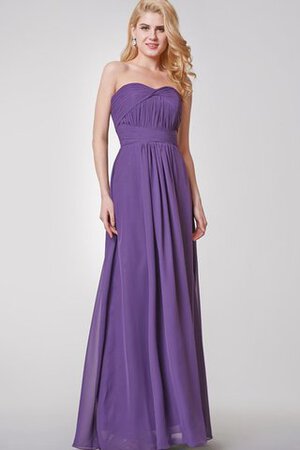 Robe demoiselle d'honneur plissé elégant avec chiffon avec zip avec sans manches - Photo 1