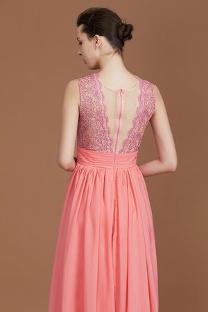 Robe demoiselle d'honneur de princesse captivant avec chiffon a-ligne avec zip - Photo 8