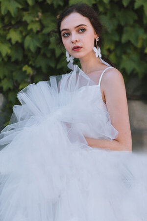 Robe de mariée fermeutre eclair ruchés longs énergique longue romantique - Photo 3