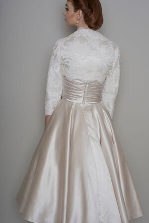 Robe de mariée chic informel charmeuse en satin au niveau de genou - Photo 2