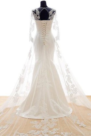 Abito da Sposa in Pizzo in Tulle A-Line A Terra tradizionale Vintage - Foto 2