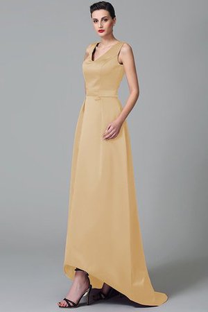 Robe demoiselle d'honneur naturel bretelles spaghetti de princesse en satin ligne a - Photo 6