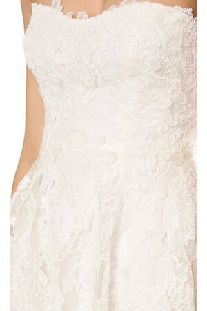 Robe de mariée bref de bustier avec sans manches appliques a-ligne - Photo 4