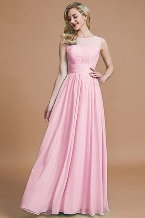 Robe demoiselle d'honneur naturel avec sans manches ligne a en chiffon de princesse - Photo 27