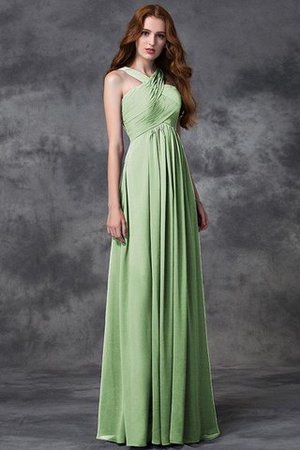 Robe demoiselle d'honneur longue avec zip ruché avec sans manches avec chiffon - Photo 26