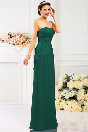 Robe demoiselle d'honneur avec fleurs fermeutre eclair en chiffon de bustier gaine - Photo 9