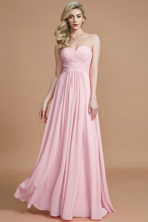 Abito da Damigella Senza Maniche in Chiffon Naturale A-Line Principessa - Foto 27