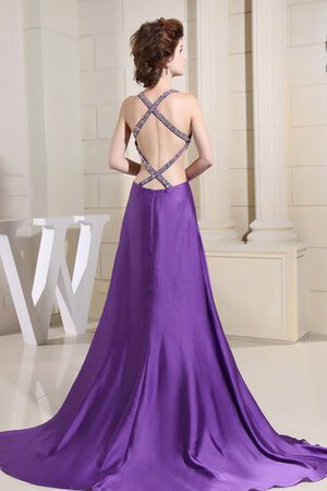 Vestido de Noche de Corte-A de Espalda con ojo de cerradura de Escote halter de Joya - Foto 9