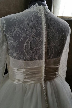 Abito da Sposa in pizzo Semplice Formale E Informale in Tulle V-Scollo Senza Maniche - Foto 4