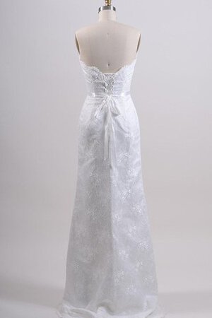 Robe de mariée plissé avec sans manches ceinture avec fleurs avec ruban - Photo 3