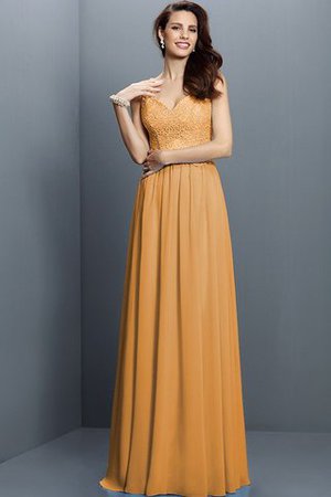 Robe demoiselle d'honneur longue en chiffon grandes bretelles avec zip de princesse - Photo 20