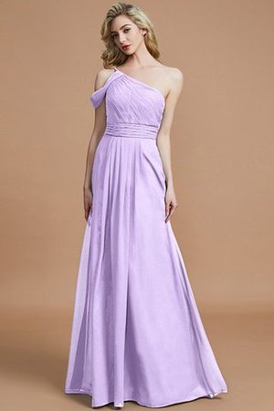 A-Linie Ein Schulterfreies Prinzessin Bodenlanges Brautjungfernkleid aus Chiffon - Bild 24