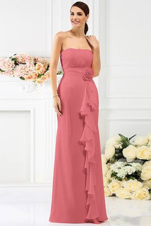 Robe demoiselle d'honneur longue manche nulle avec chiffon avec zip de fourreau - Photo 28