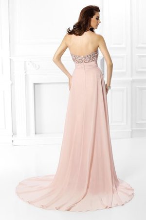 Robe de soirée naturel longue avec zip col en forme de cœur de princesse - Photo 2