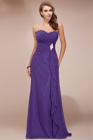 Robe demoiselle d'honneur longue avec perle en chiffon collant de lotus - Photo 23