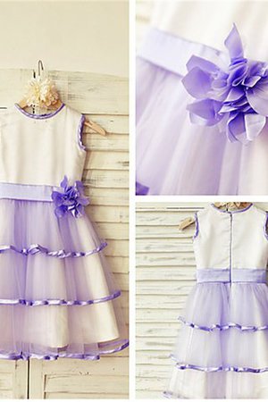 Robe de cortège enfant naturel avec zip de princesse textile en tulle col u profond - Photo 4