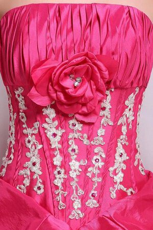 Geschichtes trägerlos bodenlanges Quinceanera Kleid mit Rücken Schnürung mit Blume - Bild 9