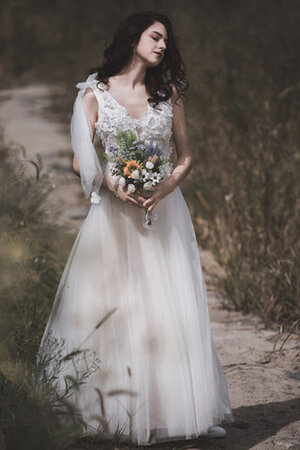 Abito da sposa in tulle alla moda alla caviglia naturale favola a sala - Foto 3