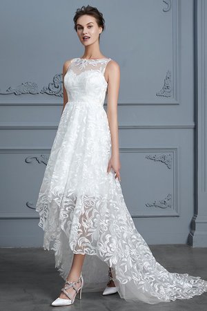 Robe de mariée avec gaze délicat plissé moderne naturel - Photo 1