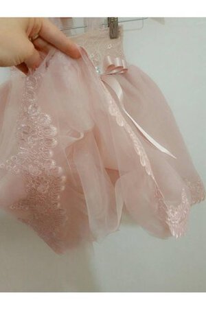 Abito da Cerimonia Bambini Alla Caviglia in pizzo Anello con Fiocco con Piega Ball Gown - Foto 4