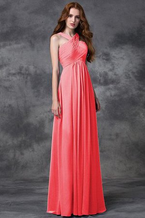 Robe demoiselle d'honneur longue avec zip ruché avec sans manches avec chiffon - Photo 28