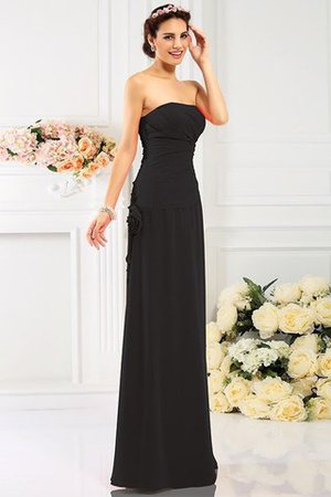 Robe demoiselle d'honneur avec fleurs fermeutre eclair en chiffon de bustier gaine - Photo 2