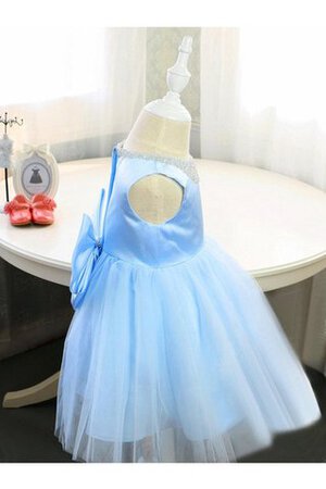 Abito da Cerimonia Bambini con Piega Naturale con Fusciacca A-Line in Tulle con Increspature - Foto 2