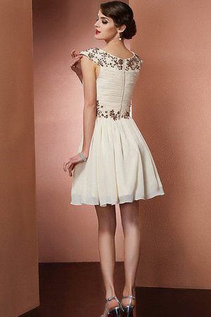 A-Line Prinzessin Chiffon Normale Taille Brautjungfernkleid mit Applike - Bild 2